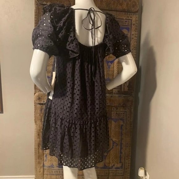 NWT Happy Nature Eyelet Dress / Charcoal - Med - Picture 4 of 8